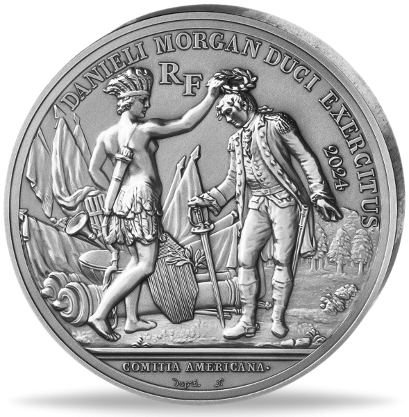 25 Euro Schlacht bei Cowpens, 2024, 2 oz Silber, PP - Münze Vorderseite