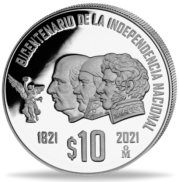 10 Peso 200 Jahre Unabhängigkeit - Vorderseite Münze