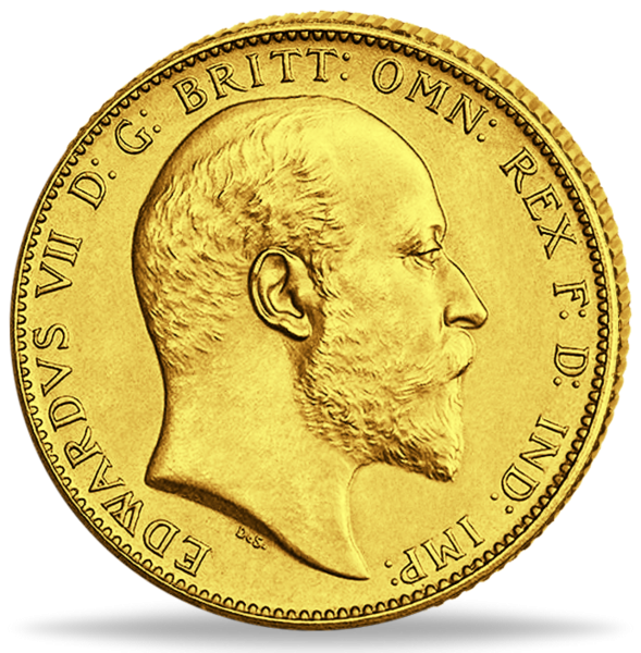 1 half Sovereign Edward VII. - Vorderseite Münze