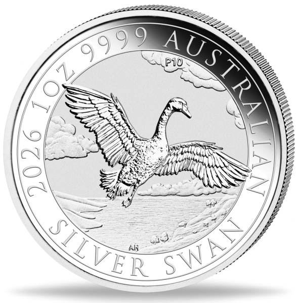 Australien 1 AUS-Dollar Schwan 1 Unze Silber 2026 - Münze Vorderseite