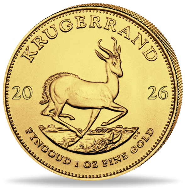 Südafrika, Krügerrand, 1 Unze Gold 2026 - Münze Vorderseite
