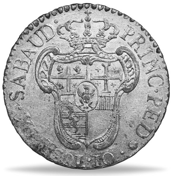 10 Soldi Vittorio Amadeo III Sardinien - Münze Rückseite