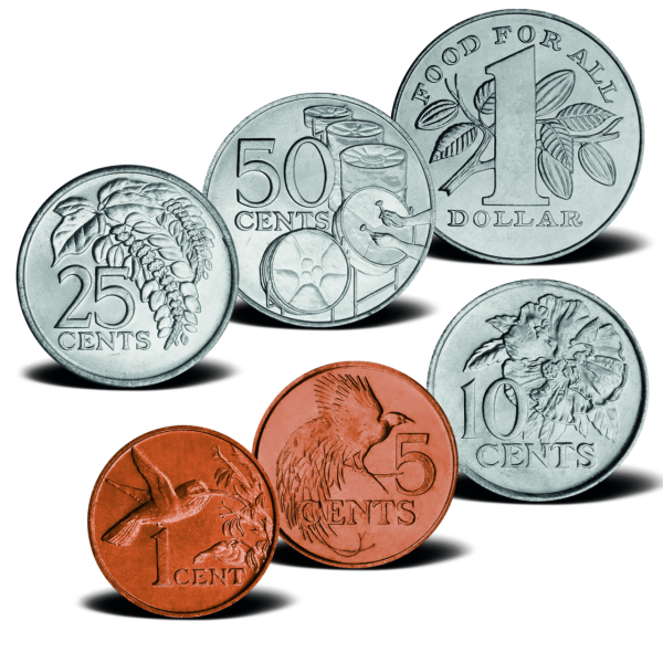 1,91 Dollar Kursmünzensatz Trinidad und Tobago - Gruppenbild