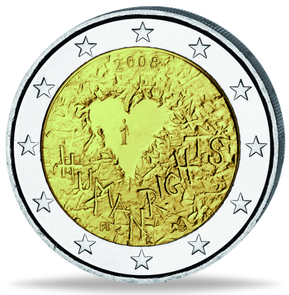 2 Euro „Menschenrechte“ Finnland - Münze Vorderseite