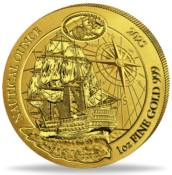 100 RWF HMS Victory 1 Unze Gold - Münze Vorderseite