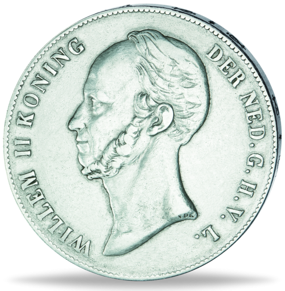 2,5 Gulden König Wilhelm II. - Vorderseite Münze