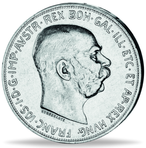 5 Kronen „Franz Joseph I.  - Vorderseite Münze