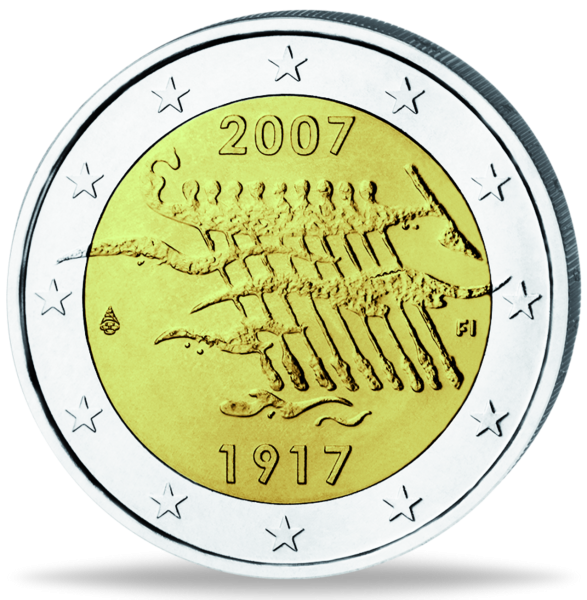 2 Euro „Unabhängigkeit Finnlands“ - Münze Vorderseite