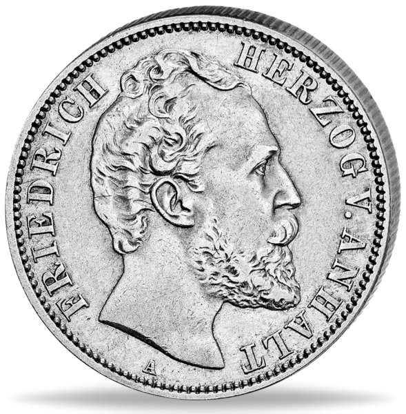 2 Mark Anhalt Friedrich - Münze Vorderseite