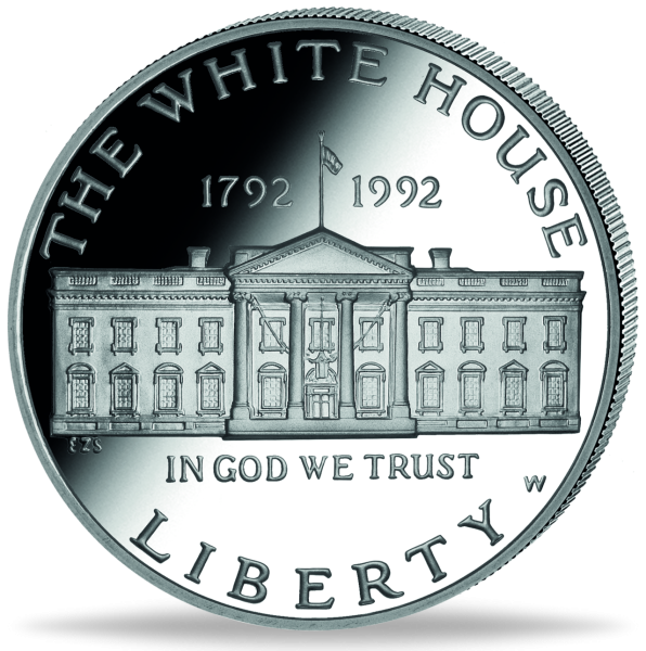 1 US Dollar 200 Jahre Weißes Haus - 1992 - Münze Vorderseite