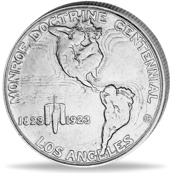 USA, 1/2 US-Dollar 1923, Rede von Monroe-Doktrin - Silber - Münze Vorderseite