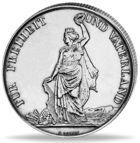 5 Schweizer Franken - Silber - 1872, Zürich Schützenthaler - Münze Vorderseite