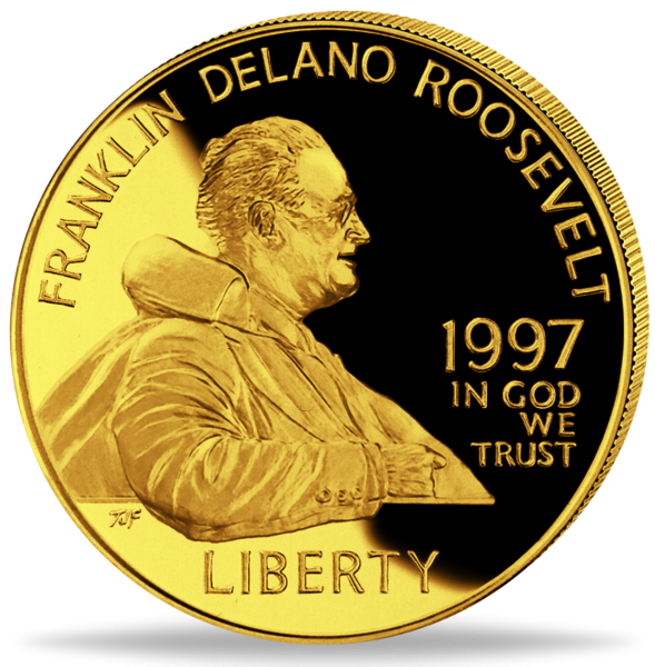 5 Dollar Roosevelt - Münze Vorderseite