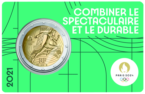2 Euro Übergabe Olympische Fahne - Münze Vorderseite