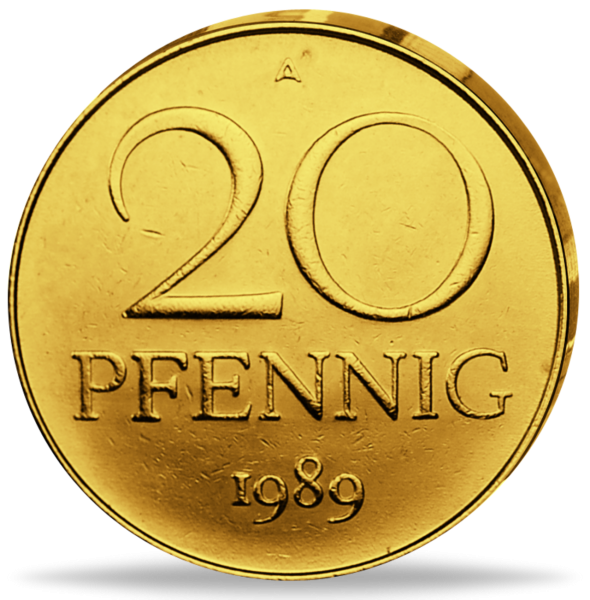 20 pfennig vergoldet - Münze Vorderseite