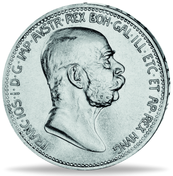 1 Krone Regierungsjubiläum - Franz Joseph I. - Vorderseite Münze