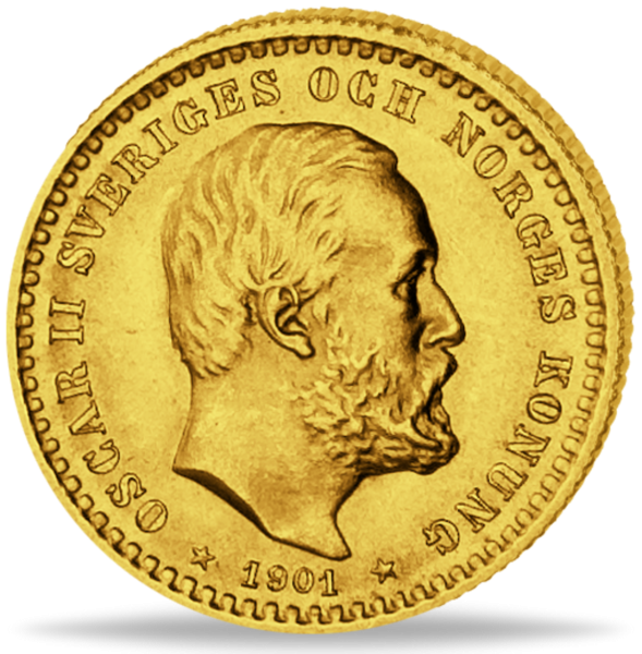 5 Schwedische Kronen Oskar II. - Vorderseite Münze