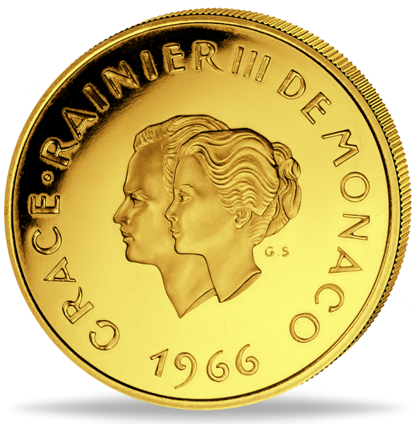 200 Franc „Fürst Rainier III. & Grace Kelly“ - Münze Vorderseite