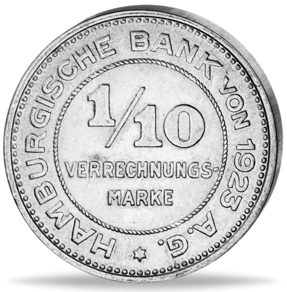 1/10 Verrechnungsmarke „Hamburg“ (Jaeger N37) - Münze Vorderseite