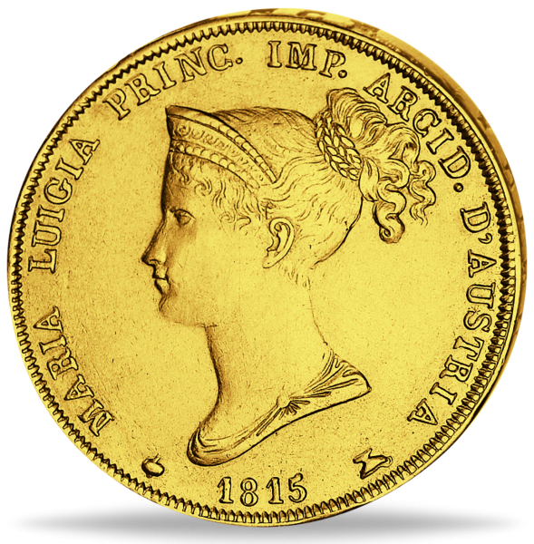Italien, 40 Lire 1815-1821, Maria Luigia - Münze Vorderseite