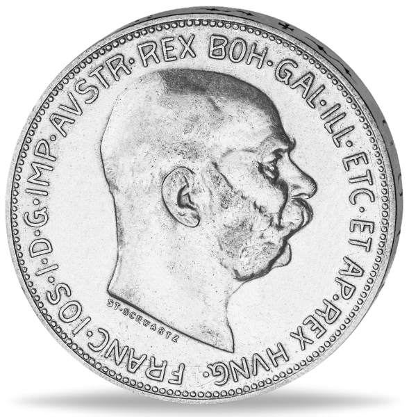 2 Kronen Kaiser Franz Joseph I 1912 - Vorderseite Münze
