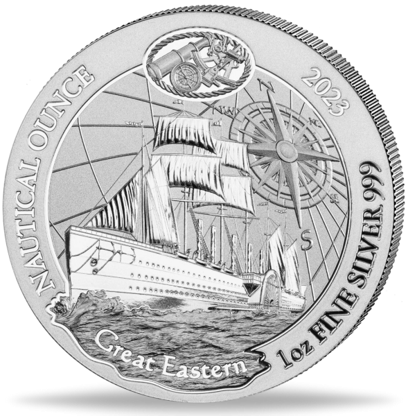 Ruanda 50 RWF Great Eastern Nautical Ounce 1 Unze Silber - Münze Vorderseite