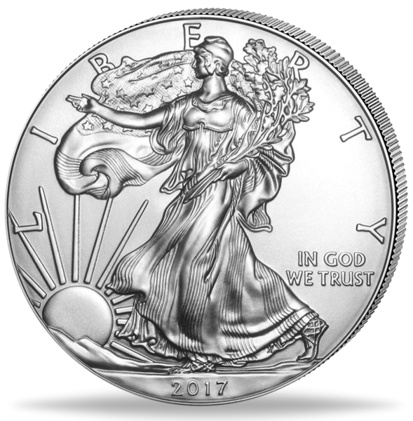 1 US Dollar „Silver Eagle“ 2017 - 1 Unze Silber - Münze Vorderseite
