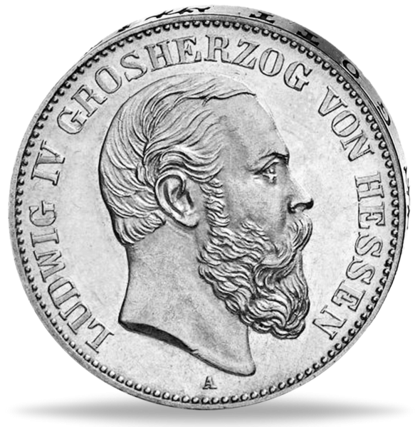 5 Mark Hessen Ludwig kleiner Adler - Münze Vorderseite