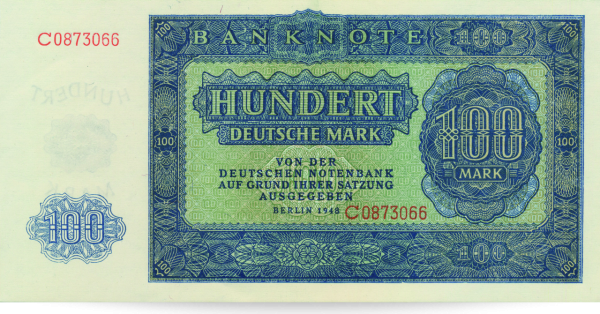 Banknote DDR 100 Mark 1948