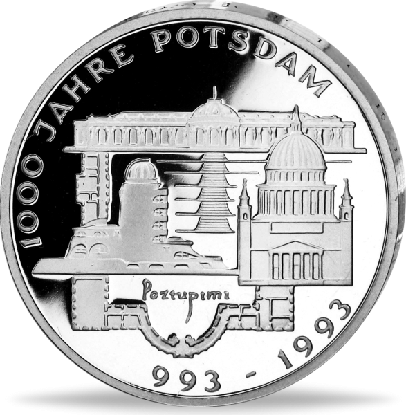 10 Deutsche Mark 1000 Jahre Potsdam - Vorderseite BRD Silbermünze