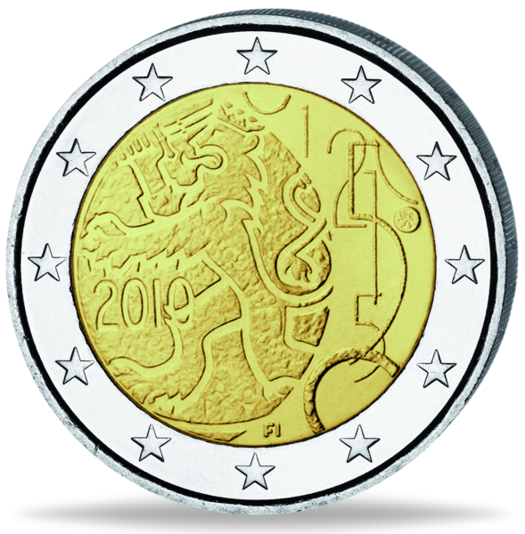 2 Euro „Finnische Währung“ - Münze Vorderseite