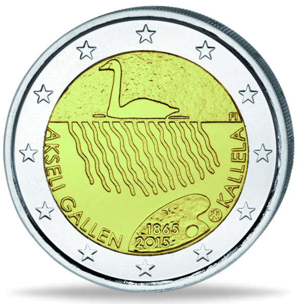 2 Euro „Akseli Gallen-Kallela“ - Münze Vorderseite