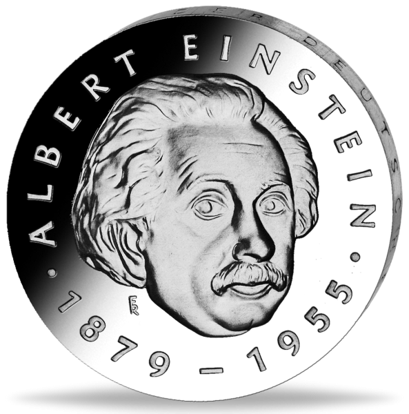 5 Mark der DDR Albert Einstein - Vorderseite Münze
