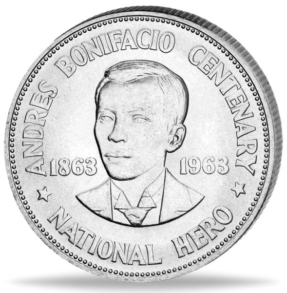 1 P. „Andres Bonifacio“ - Münze Vorderseite