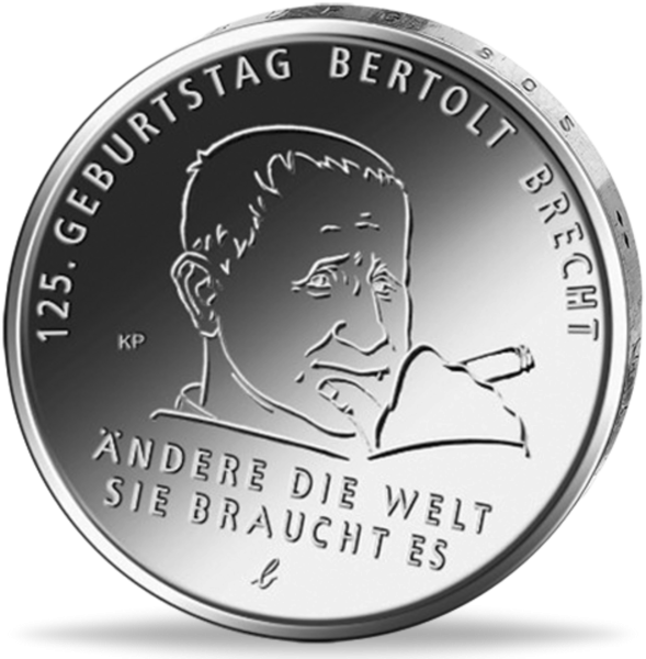 20 Euro Bertolt Brecht - Münze Vorderseite
