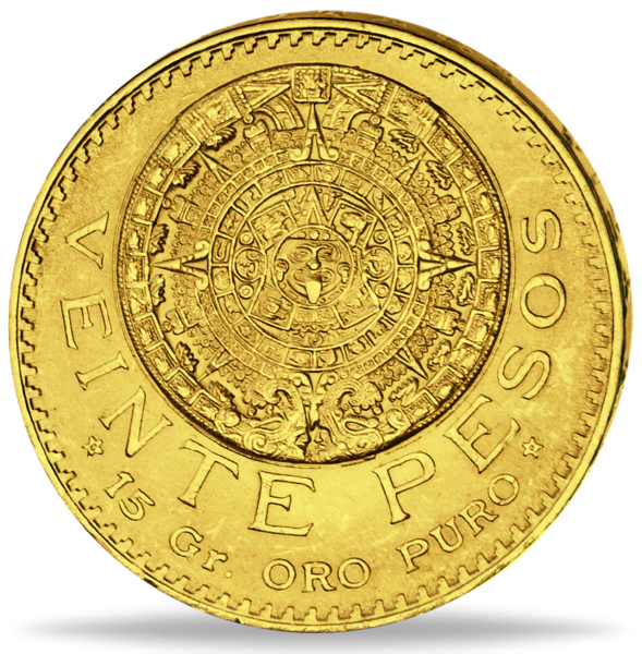 20 Pesos Azteken-Kalender 1919-21 - Münze Vorderseite