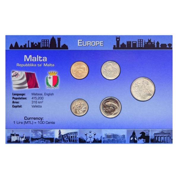 Kursmünzensatz Malta - Sammelmappe