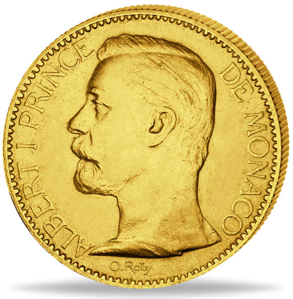 Fürstentum Monaco, 100 Francs 1901-1904, Albert I. von Monaco Münze Vorderseite