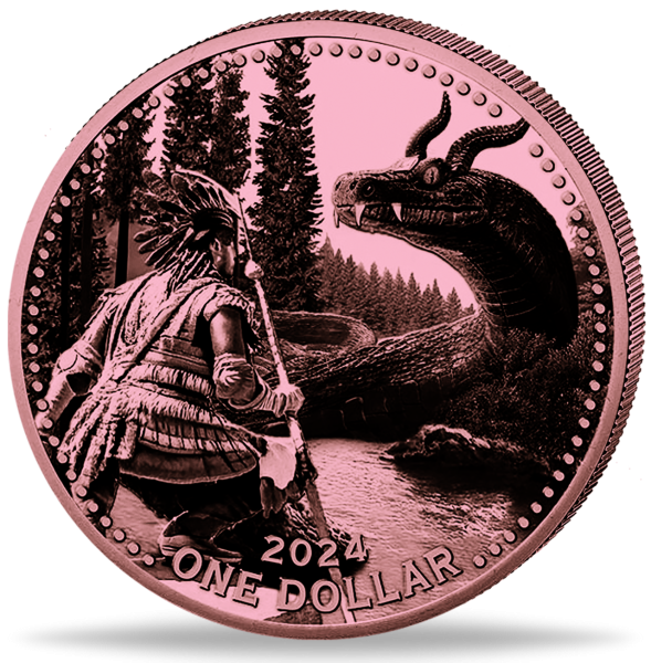 1 US-Dollar  Horned Serpent - Münze Vorderseite