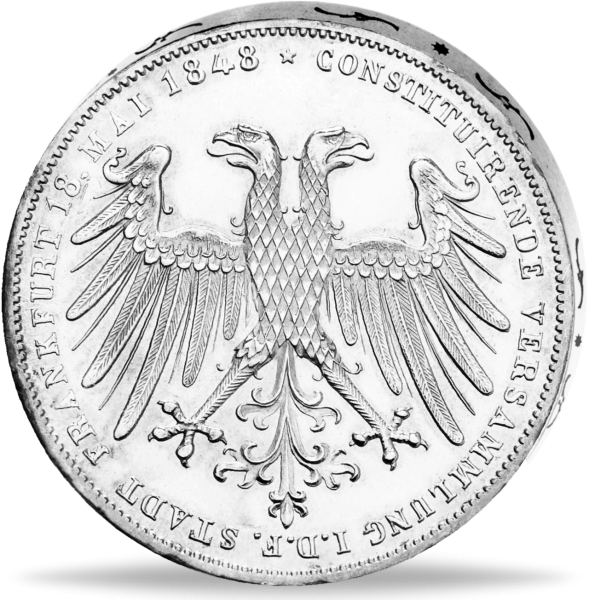 Doppel Gulden Frankfurt Parlamentsgruendung - Vorderseite Münze