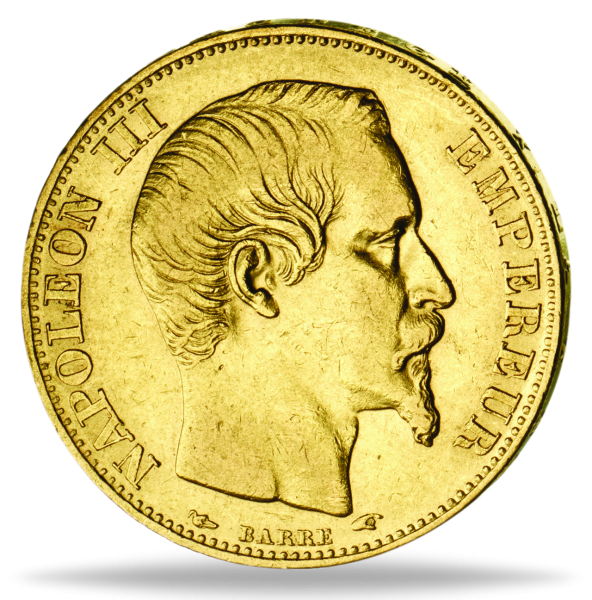 20 Französische Francs Napoleon III. - Vorderseite Münze