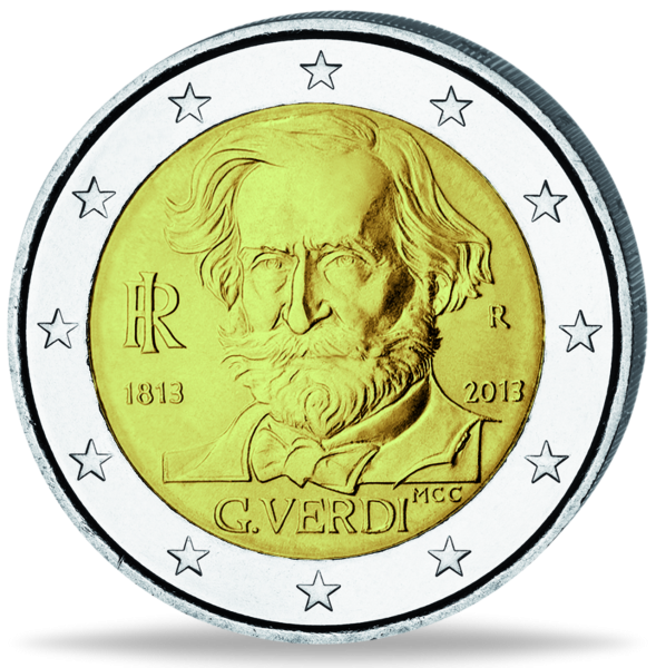2 Euro Giuseppe Verdi - Münze Vorderseite