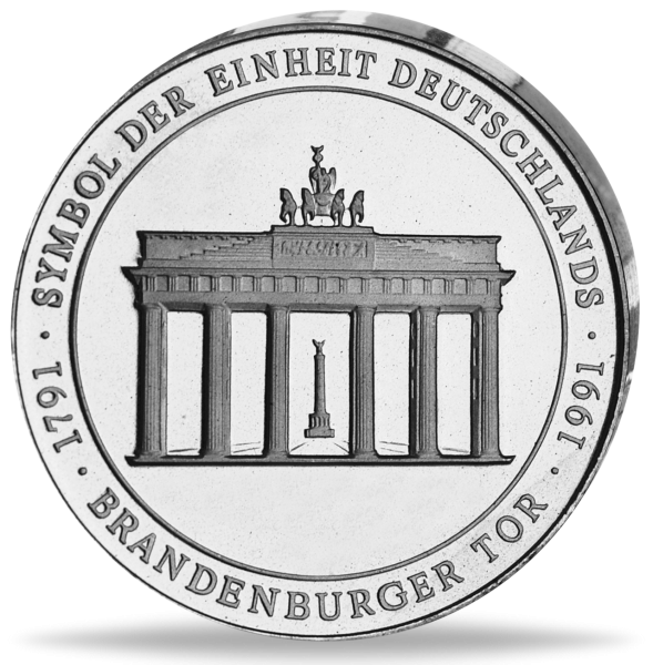 Deutschland, Gedenkprägung 200 Jahre Brandenburger Tor - Medaille Vorderseite