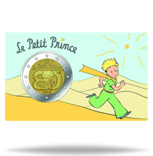 2 Euro Der Kleine Prinz, 2026, bfr, Coincard Wüste - Münze in Coincard