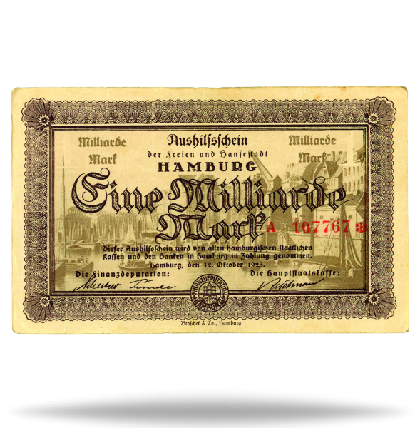 1 Milliarde Mark Reichsbanknote 1923 - Banknote Vorderseite