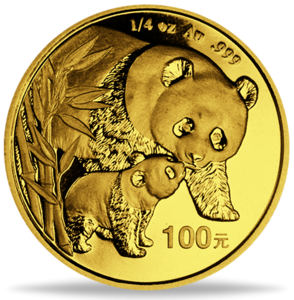 100 Yuan Panda 1/4 Unze Gold 2004 - Münze Vorderseite