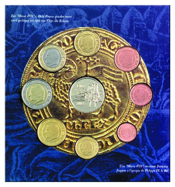 Kursmünzensatz Belgien - Sammelmappe