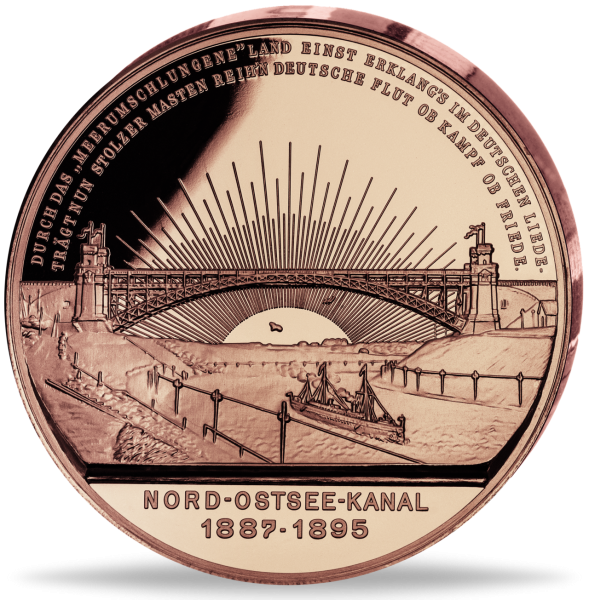 Gedenkprägung 125. Jahrestag der Eröffnung des Nord-Ostsee-Kanals - Vorderseite