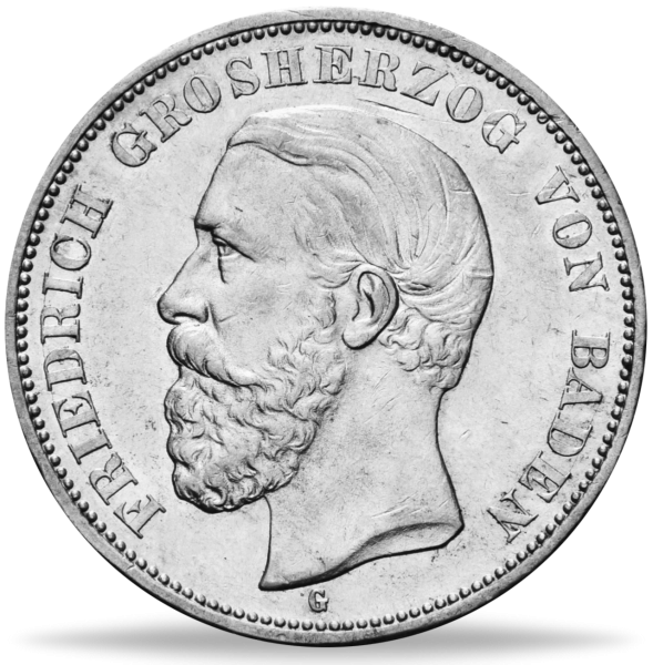 Baden, 5 Mark Großherzog Friedrich I 1899 Gold - Münze Vorderseite