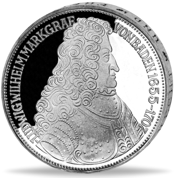 5 Deutsche Mark Markgraf von Baden - Silber Münze Vorderseite
